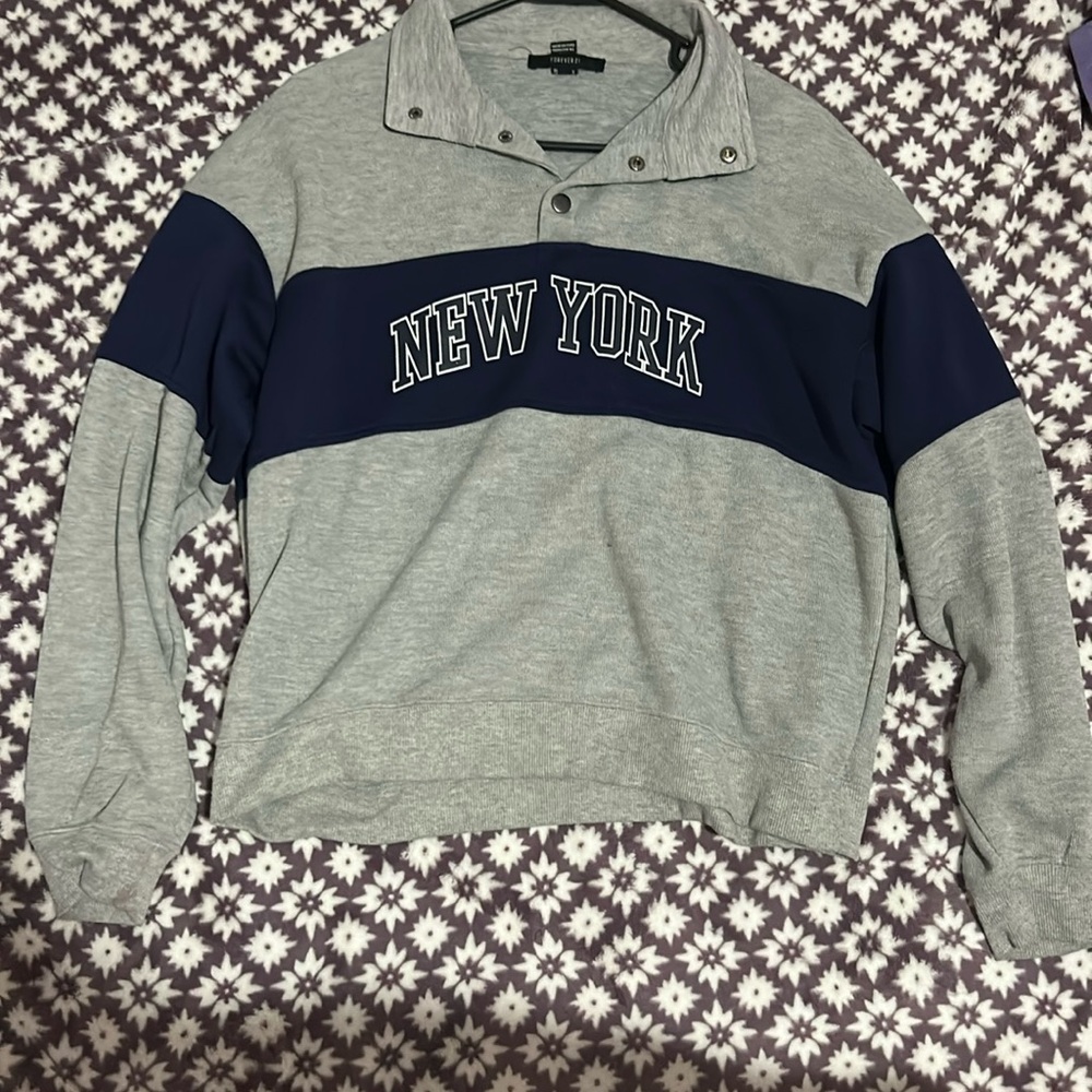 forever 21 pullover polo ‘new york’ sweater